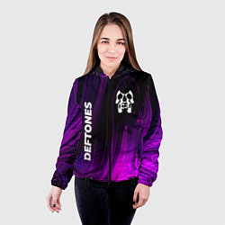 Куртка с капюшоном женская Deftones violet plasma, цвет: 3D-черный — фото 2