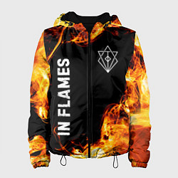 Куртка с капюшоном женская In Flames и пылающий огонь, цвет: 3D-черный