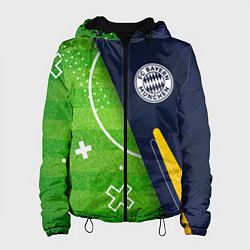 Куртка с капюшоном женская Bayern football field, цвет: 3D-черный