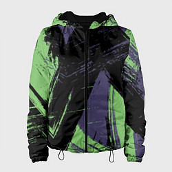 Куртка с капюшоном женская Цветные Абстрактные Линии, цвет: 3D-черный