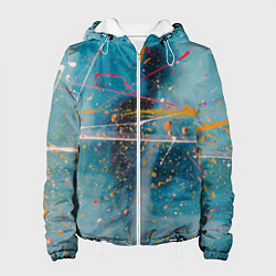 Женская куртка Абстрактный голубой фон, тени и краски