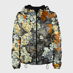 Куртка с капюшоном женская Лишайниковый лес, цвет: 3D-черный