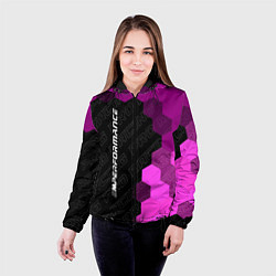 Куртка с капюшоном женская BMW pro racing: по-вертикали, цвет: 3D-черный — фото 2