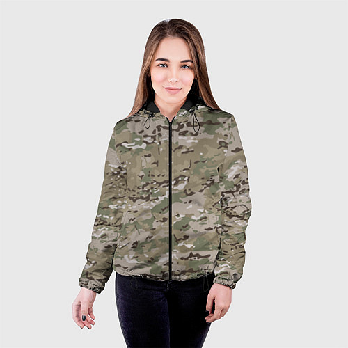 Женская куртка Мультикам камуфляж / 3D-Черный – фото 4