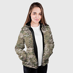Куртка с капюшоном женская Мультикам камуфляж, цвет: 3D-черный — фото 2