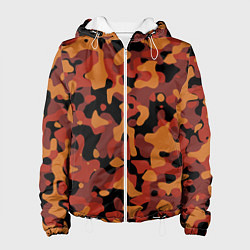 Куртка с капюшоном женская Камуфляж Common Orange, цвет: 3D-белый