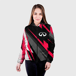 Куртка с капюшоном женская Infiniti fast lines, цвет: 3D-черный — фото 2