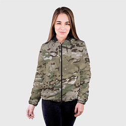 Куртка с капюшоном женская Камуфляж Multicam, цвет: 3D-черный — фото 2