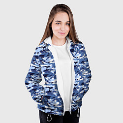 Куртка с капюшоном женская Камуфляж Navi Camo, цвет: 3D-белый — фото 2