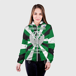 Куртка с капюшоном женская Железнодорожные войска ВС РФ, цвет: 3D-белый — фото 2