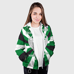 Куртка с капюшоном женская Железнодорожные войска ВС РФ, цвет: 3D-белый — фото 2