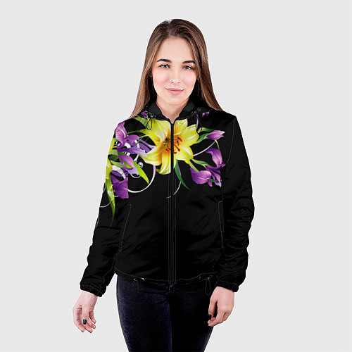 Женская куртка Лилии / 3D-Черный – фото 4
