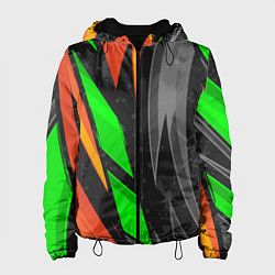 Куртка с капюшоном женская Абстракция, цвет: 3D-черный