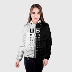 Куртка с капюшоном женская ШБ черно-белый вариант, цвет: 3D-белый — фото 2