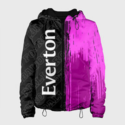 Куртка с капюшоном женская Everton pro football: по-вертикали, цвет: 3D-черный