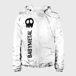 Куртка с капюшоном женская Babymetal glitch на светлом фоне: по-вертикали, цвет: 3D-белый