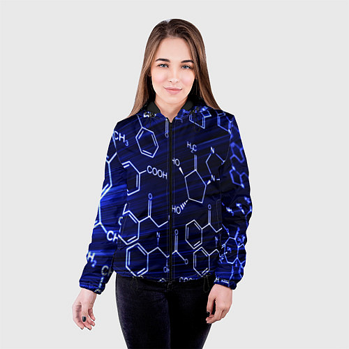 Женская куртка Графическая химия / 3D-Черный – фото 4