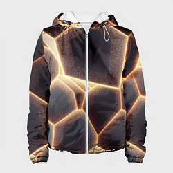 Куртка с капюшоном женская Сотовая лава, цвет: 3D-белый