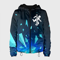 Куртка с капюшоном женская Portal взрыв частиц, цвет: 3D-черный
