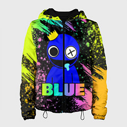 Куртка с капюшоном женская Rainbow Friends - Blue, цвет: 3D-черный