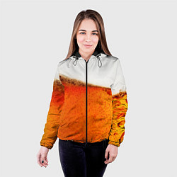 Куртка с капюшоном женская Тёмное пиво, цвет: 3D-черный — фото 2