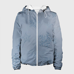 Куртка с капюшоном женская Серый снег, цвет: 3D-белый