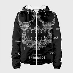 Куртка с капюшоном женская Hacked skull, цвет: 3D-белый