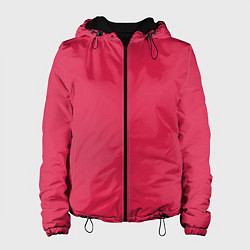 Куртка с капюшоном женская Viva magenta pantone textile cotton, цвет: 3D-черный