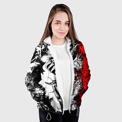 Куртка с капюшоном женская Демон внутри меня, цвет: 3D-белый — фото 2