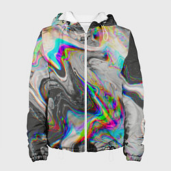 Куртка с капюшоном женская Abstract digital, цвет: 3D-белый