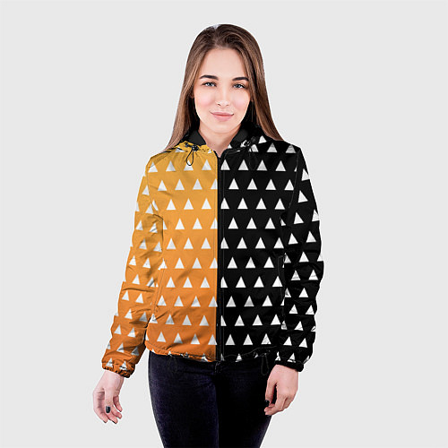 Женская куртка Зеницу клинок рассекающий демонов кимоно / 3D-Черный – фото 4