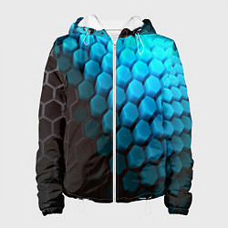 Женская куртка Abstraction neon blue