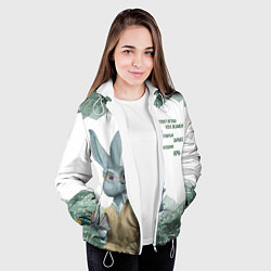 Куртка с капюшоном женская Легенда про экзамен, цвет: 3D-белый — фото 2