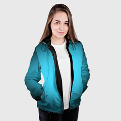 Куртка с капюшоном женская Небесный градиент, цвет: 3D-черный — фото 2