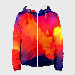 Куртка с капюшоном женская Битва полигонов нейростеть, цвет: 3D-белый