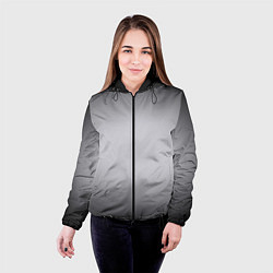 Куртка с капюшоном женская Серебристый градиент, цвет: 3D-черный — фото 2