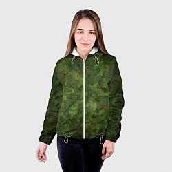 Куртка с капюшоном женская Камуфляж хаки, цвет: 3D-белый — фото 2