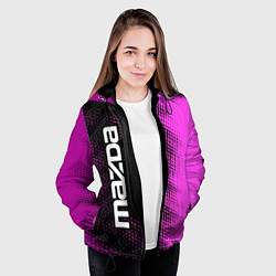 Куртка с капюшоном женская Mazda pro racing: по-вертикали, цвет: 3D-черный — фото 2