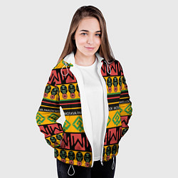 Куртка с капюшоном женская Цвета африки, цвет: 3D-белый — фото 2