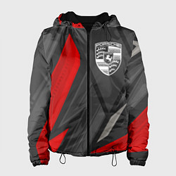 Куртка с капюшоном женская Porsche sports racing, цвет: 3D-черный