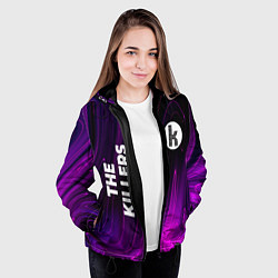 Куртка с капюшоном женская The Killers violet plasma, цвет: 3D-черный — фото 2