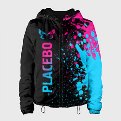 Куртка с капюшоном женская Placebo - neon gradient: по-вертикали, цвет: 3D-черный