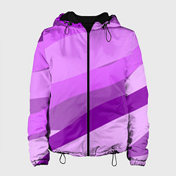 Куртка с капюшоном женская Сиреневый вечер, цвет: 3D-черный