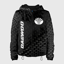 Куртка с капюшоном женская Daewoo карбоновый фон, цвет: 3D-черный
