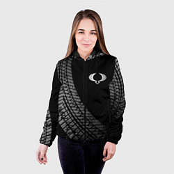 Куртка с капюшоном женская SsangYong tire tracks, цвет: 3D-черный — фото 2