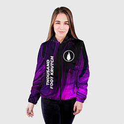 Куртка с капюшоном женская Thousand Foot Krutch violet plasma, цвет: 3D-черный — фото 2