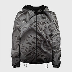 Куртка с капюшоном женская Лунный пейзаж, цвет: 3D-черный