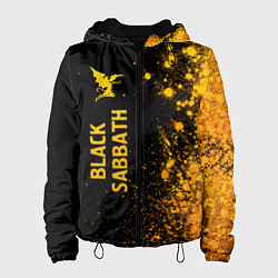 Куртка с капюшоном женская Black Sabbath - gold gradient: по-вертикали, цвет: 3D-черный