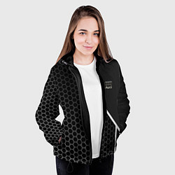 Куртка с капюшоном женская Audi sign, цвет: 3D-черный — фото 2