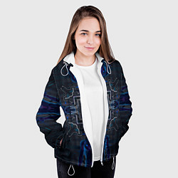 Куртка с капюшоном женская Космосхема, цвет: 3D-белый — фото 2